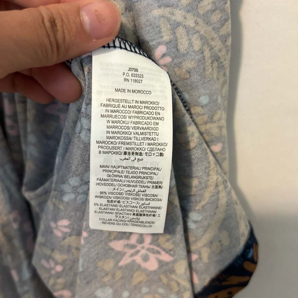 Boden‎ Floral Paisley Jersey Wrap Midi Dress US 10L Boho Resort Cottagecore - Picture 8 of 11